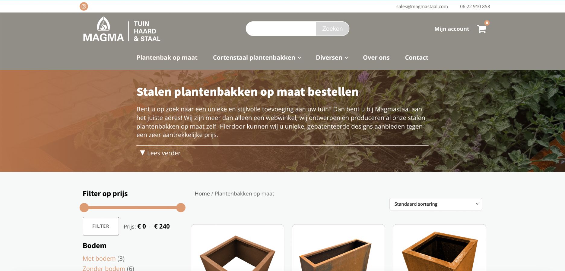 Magma Staal Website